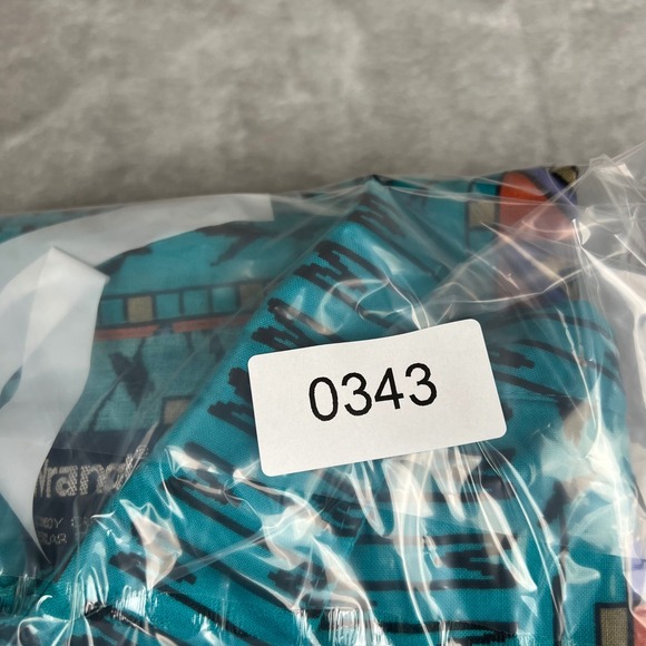 Wrangler Cowboy Cut Aztec Western Shirt Mens 16.5-35 Turquoise Geometric Cotton - Picture 12 of 12